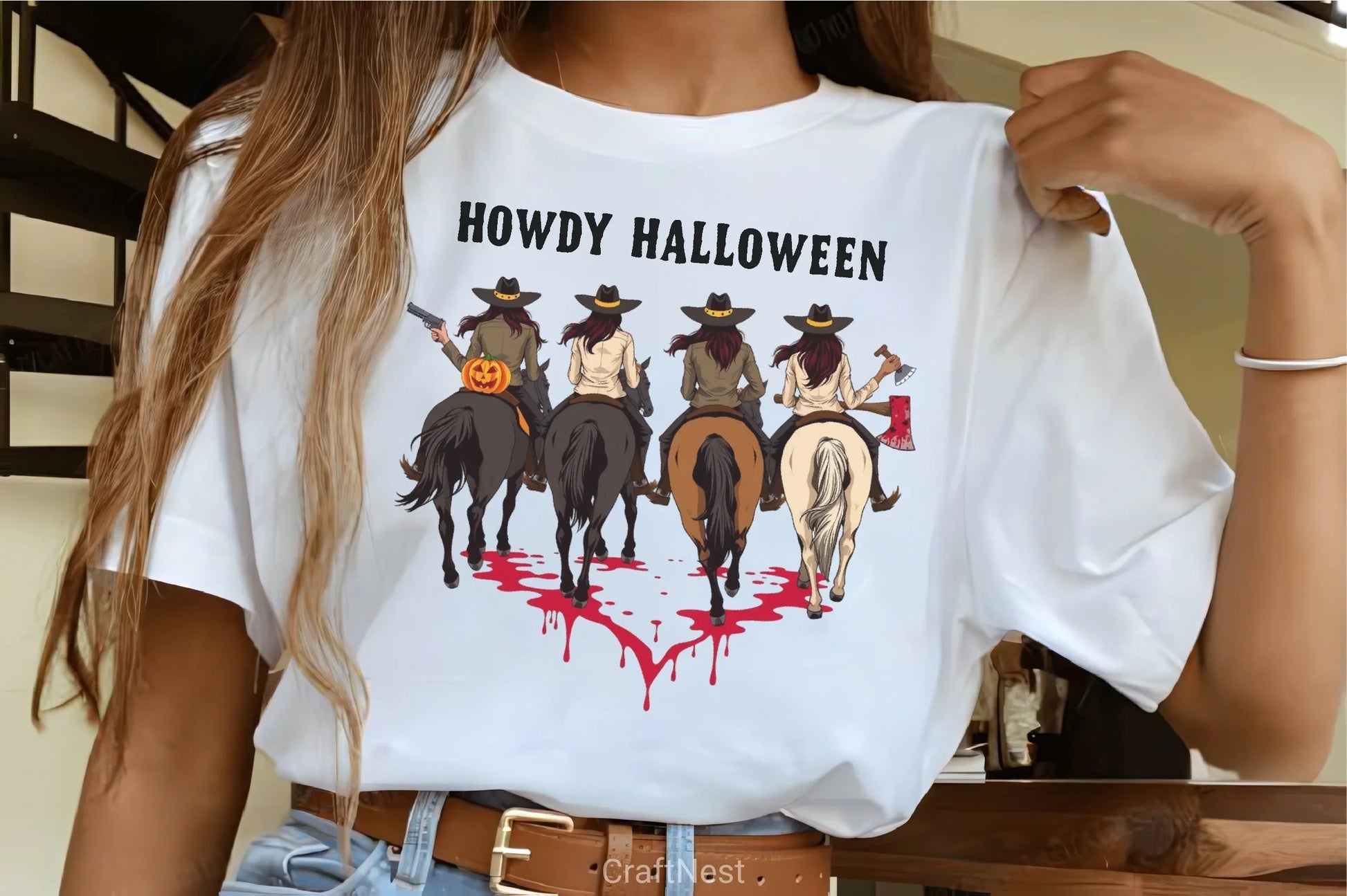 Cowgirls on Horses Halloween Clipart Bundle - CraftNest - Digital Crafting and Art