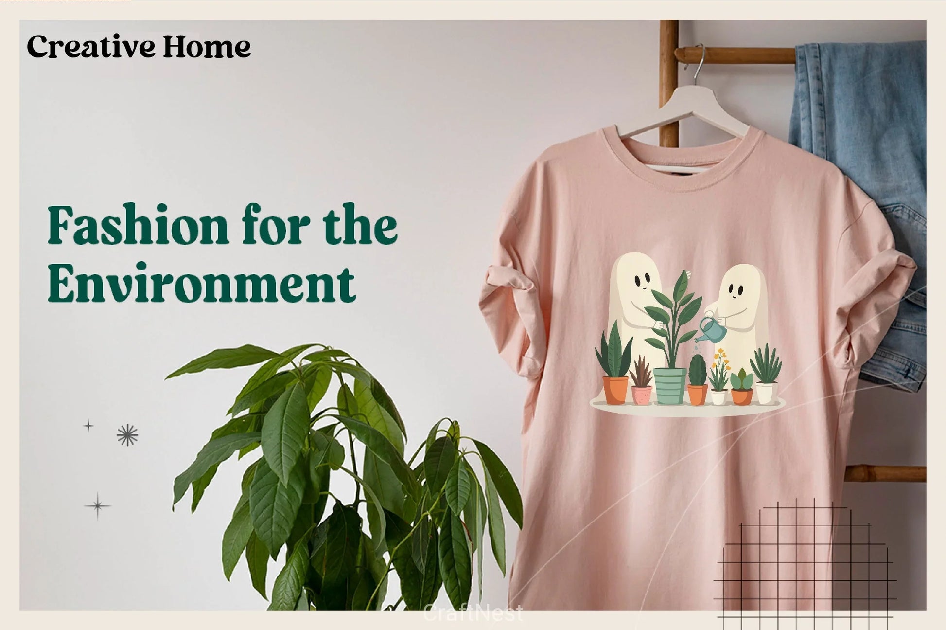 Cartoon Ghosts Watering Plants Clipart Bundle - CraftNest - Digital Crafting and Art