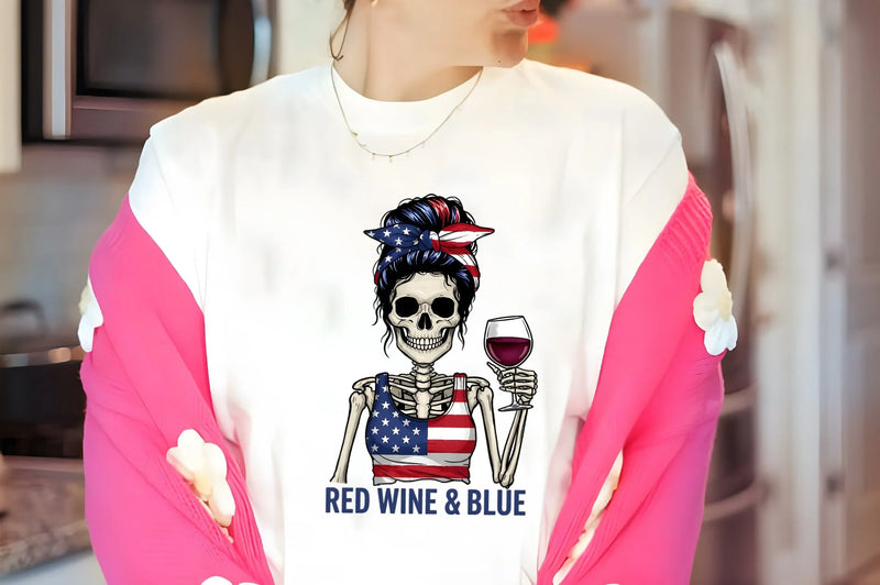 4th of July Wine & Blue Clipart Bundle 2 - CraftNest - Digital Crafting and Art