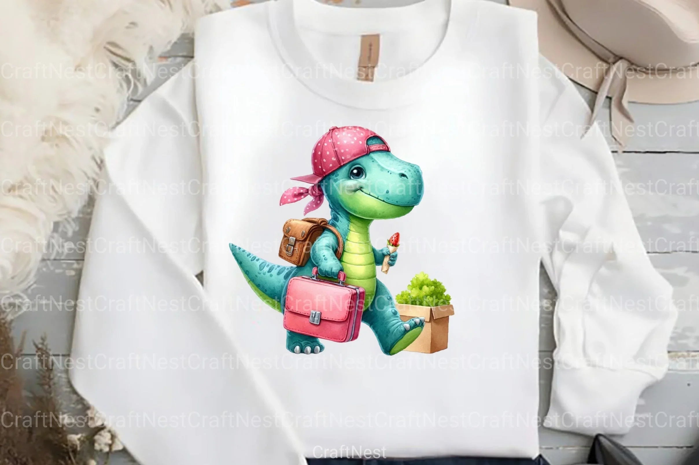 Dinosaur Back to School Clipart Bundle - CraftNest - Digital Crafting and Art