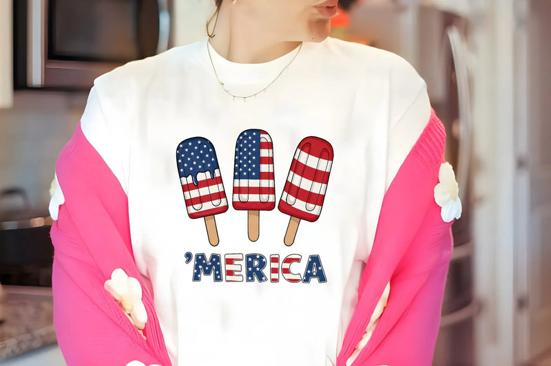 Fourth of July Ice Cream Shirt Clipart Bundle 2 - CraftNest - Digital Crafting and Art