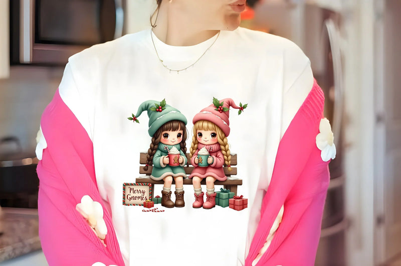 Festive Chibi Gnomes Winter Clipart Bundle - CraftNest - Digital Crafting and Art