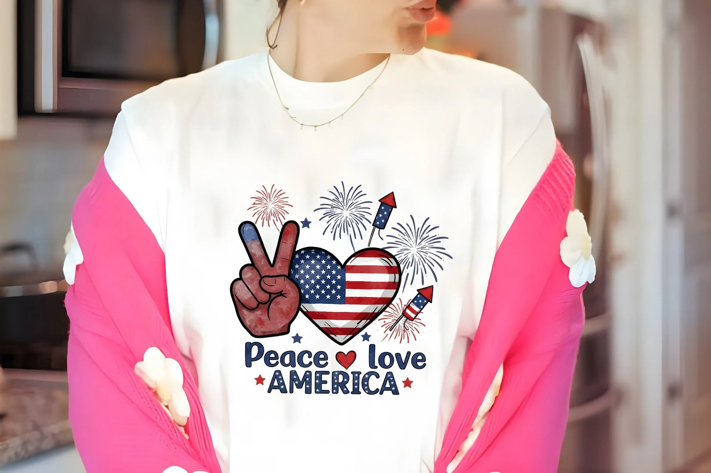 4th of July Peace Love Clipart Bundle - CraftNest - Digital Crafting and Art