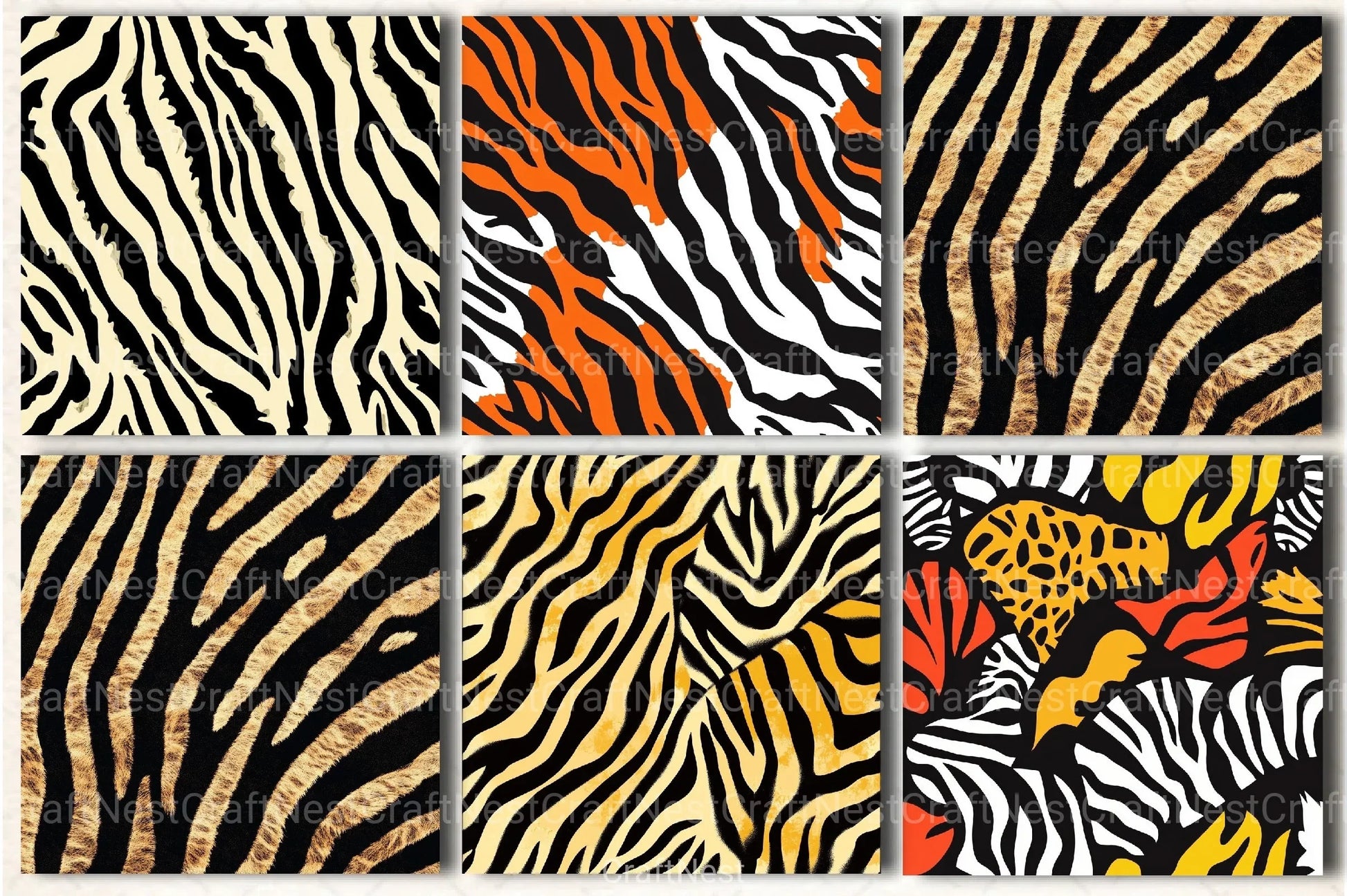 Vector Animal Print Patterns Clipart Bundle - CraftNest - Digital Crafting and Art