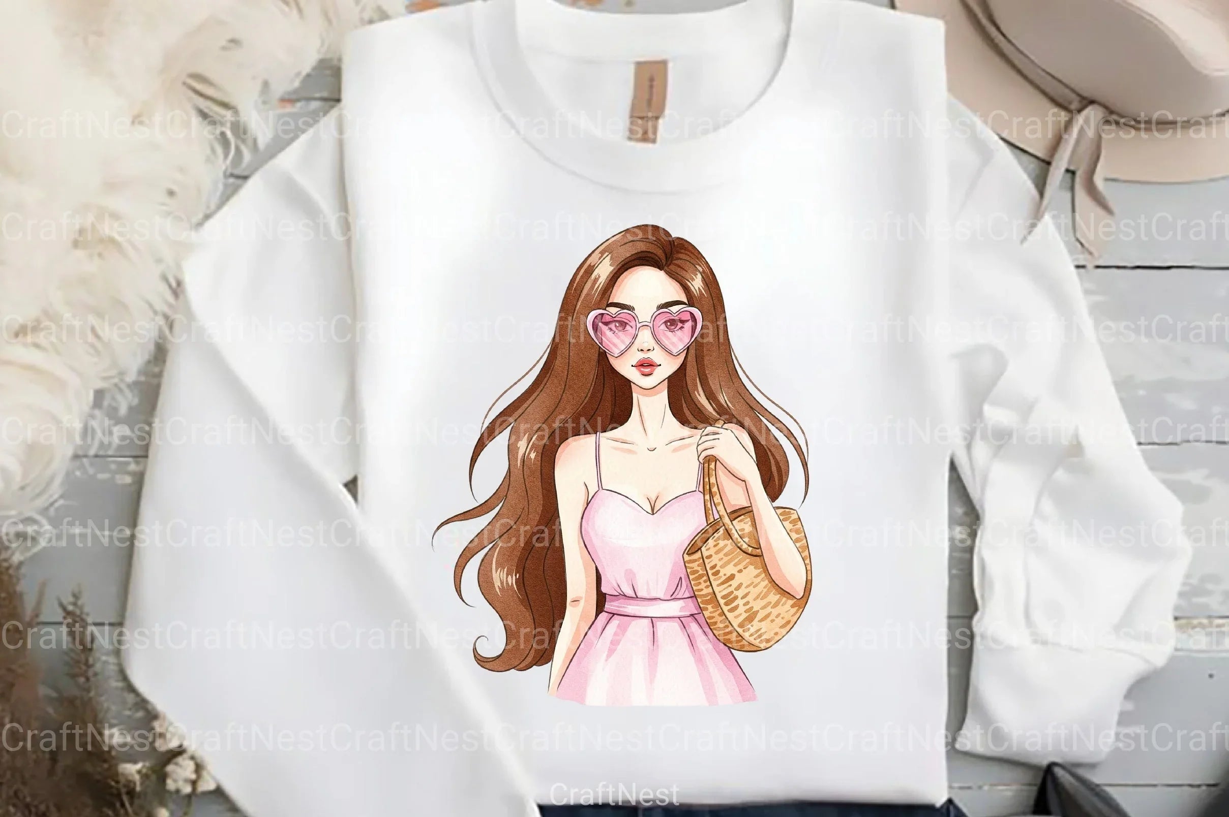 Summer Girl Clipart Bundle 45 - CraftNest - Digital Crafting and Art