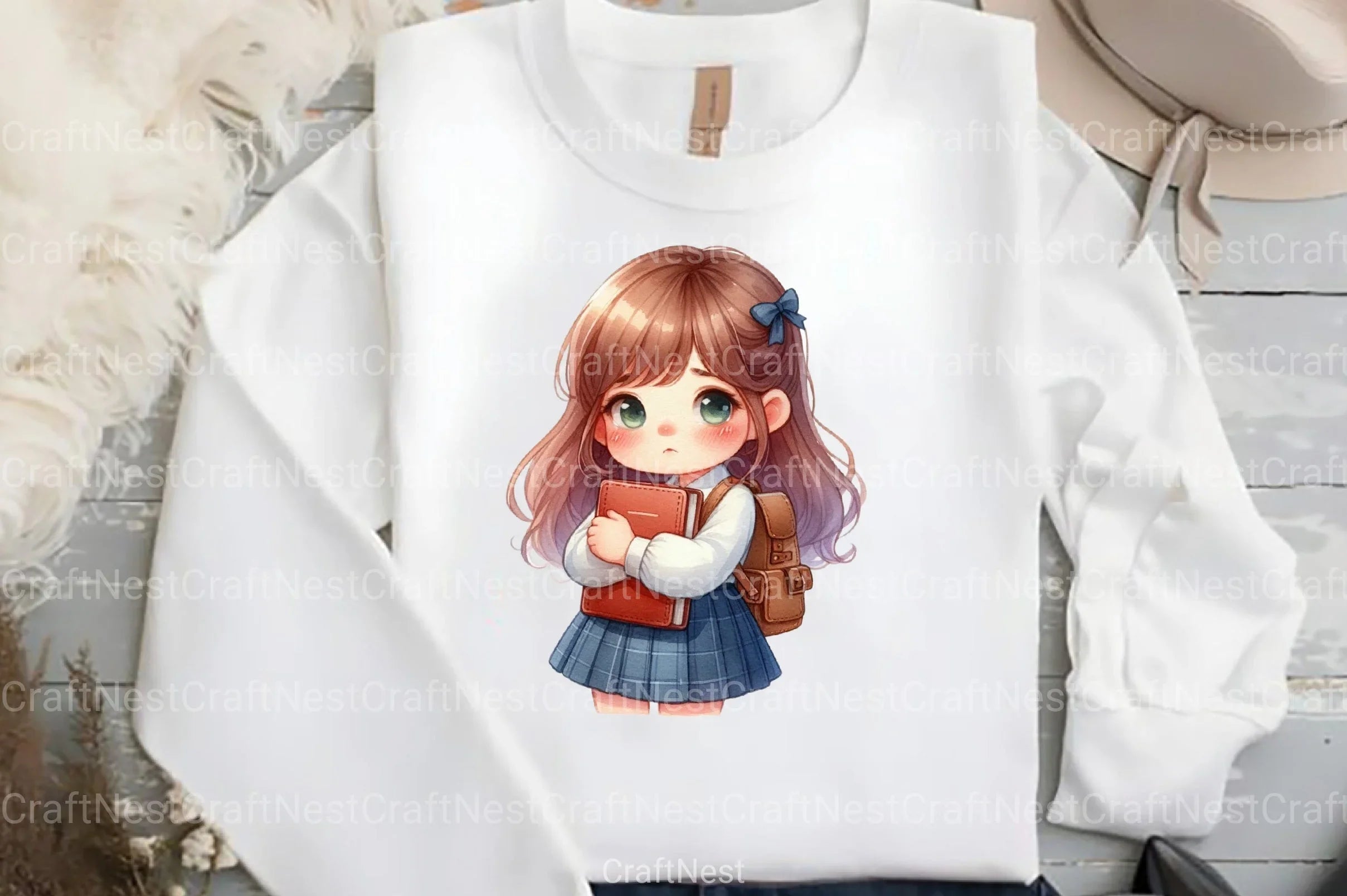 Little School Girl Clipart Bundle - CraftNest - Digital Crafting and Art