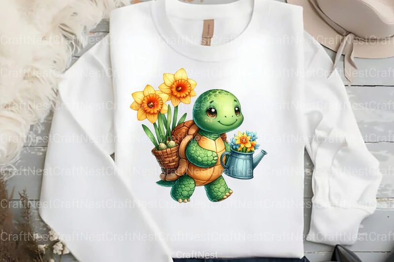 Spring Turtles Clipart Bundle - CraftNest - Digital Crafting and Art