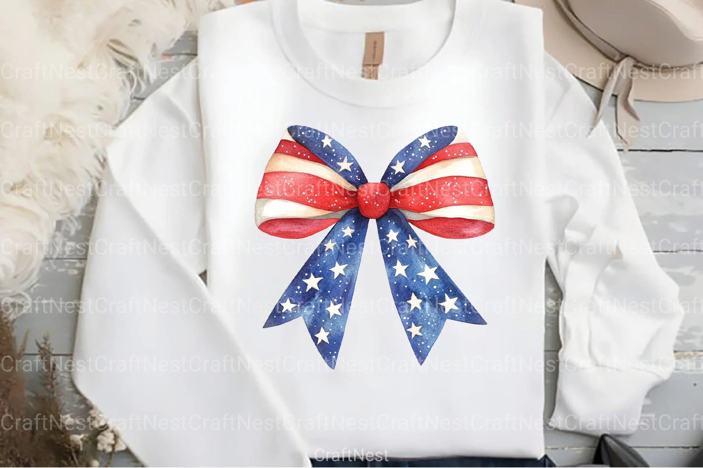 4th of July Bow Clipart Bundle 1 - CraftNest - Digital Crafting and Art