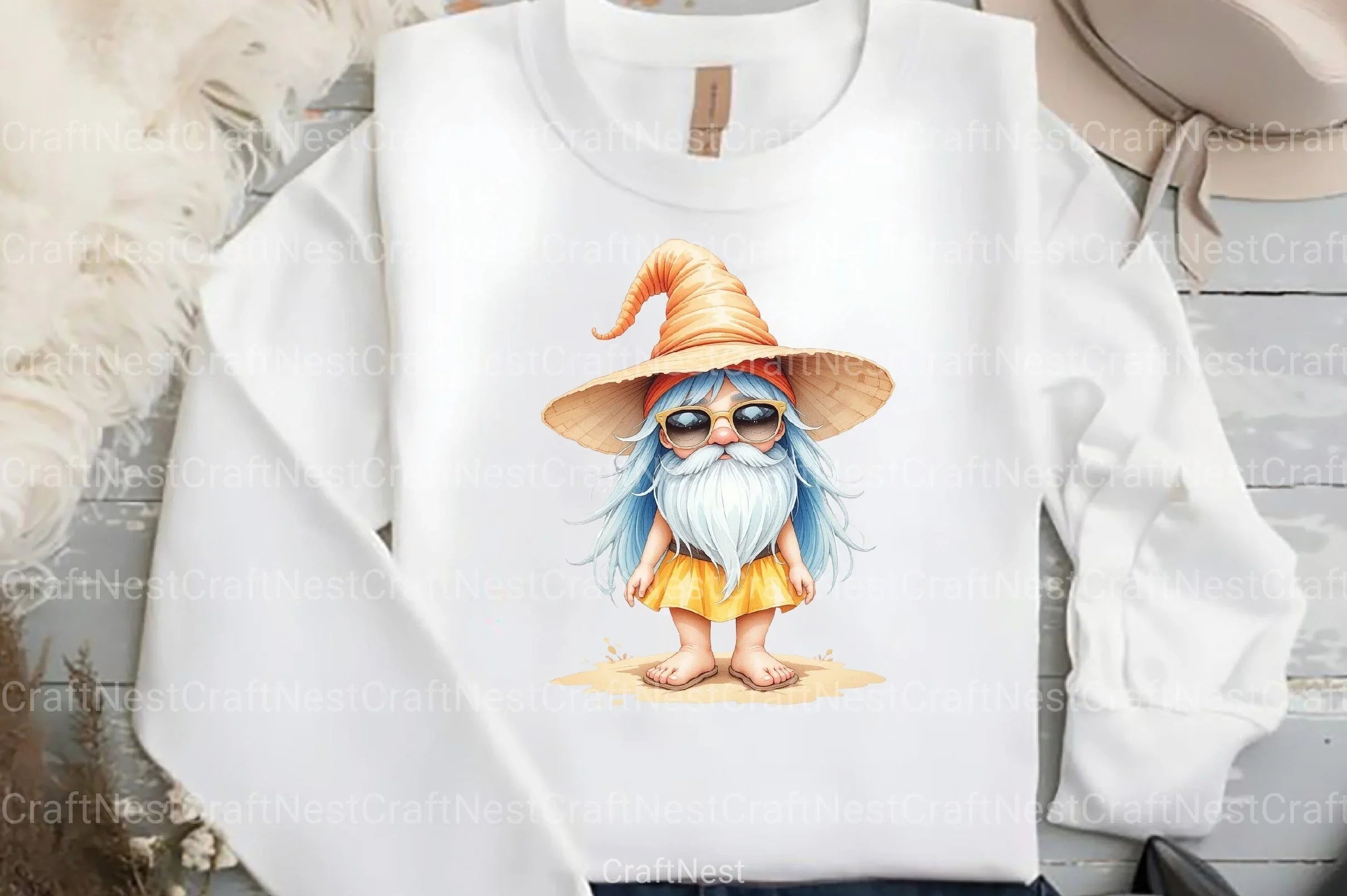 Beach Gnomes Clipart Bundle 99 - CraftNest - Digital Crafting and Art