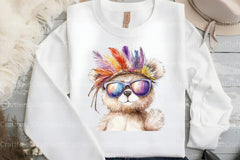 Fanny Teddy Bear Boho Clipart Bundle - CraftNest - Digital Crafting and Art