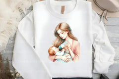 Mom & Baby Illustrations Clipart Bundle 1 - CraftNest - Digital Crafting and Art