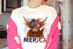 July 4th Highland Cow Clipart Bundle - CraftNest - Digital Crafting and Art