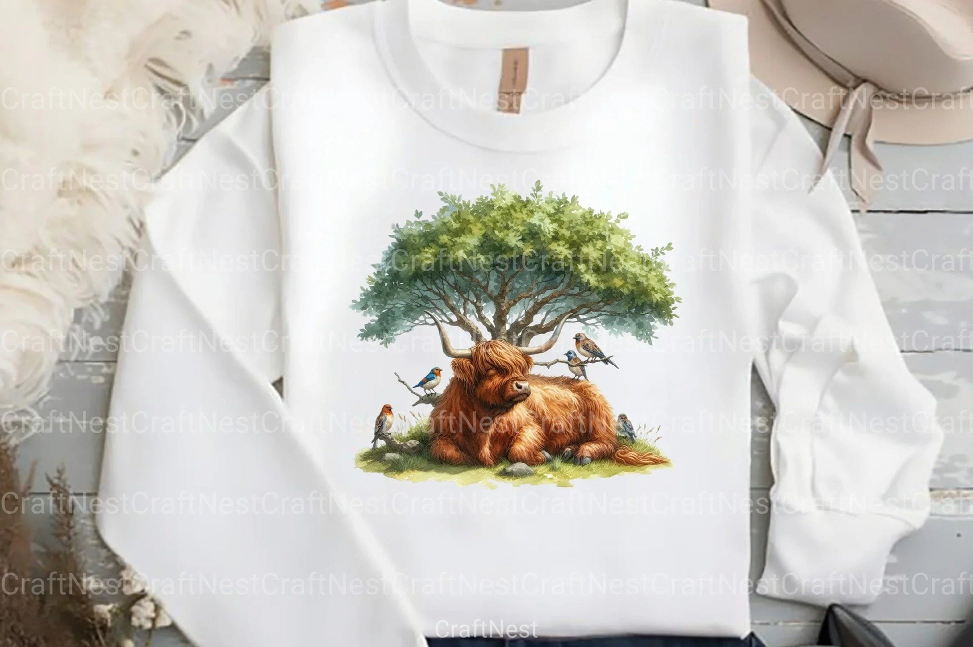 Summer Highland Cows Clipart Bundle - CraftNest - Digital Crafting and Art