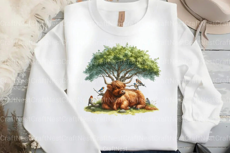 Summer Highland Cows Clipart Bundle - CraftNest - Digital Crafting and Art