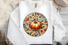 Round Pumpkin Stained Glass Clipart Bundle - CraftNest - Digital Crafting and Art