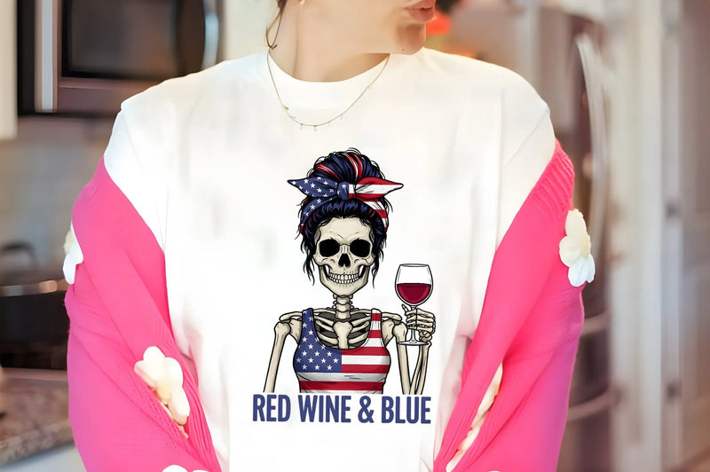 4th of July Wine & Blue Clipart Bundle 1 - CraftNest - Digital Crafting and Art