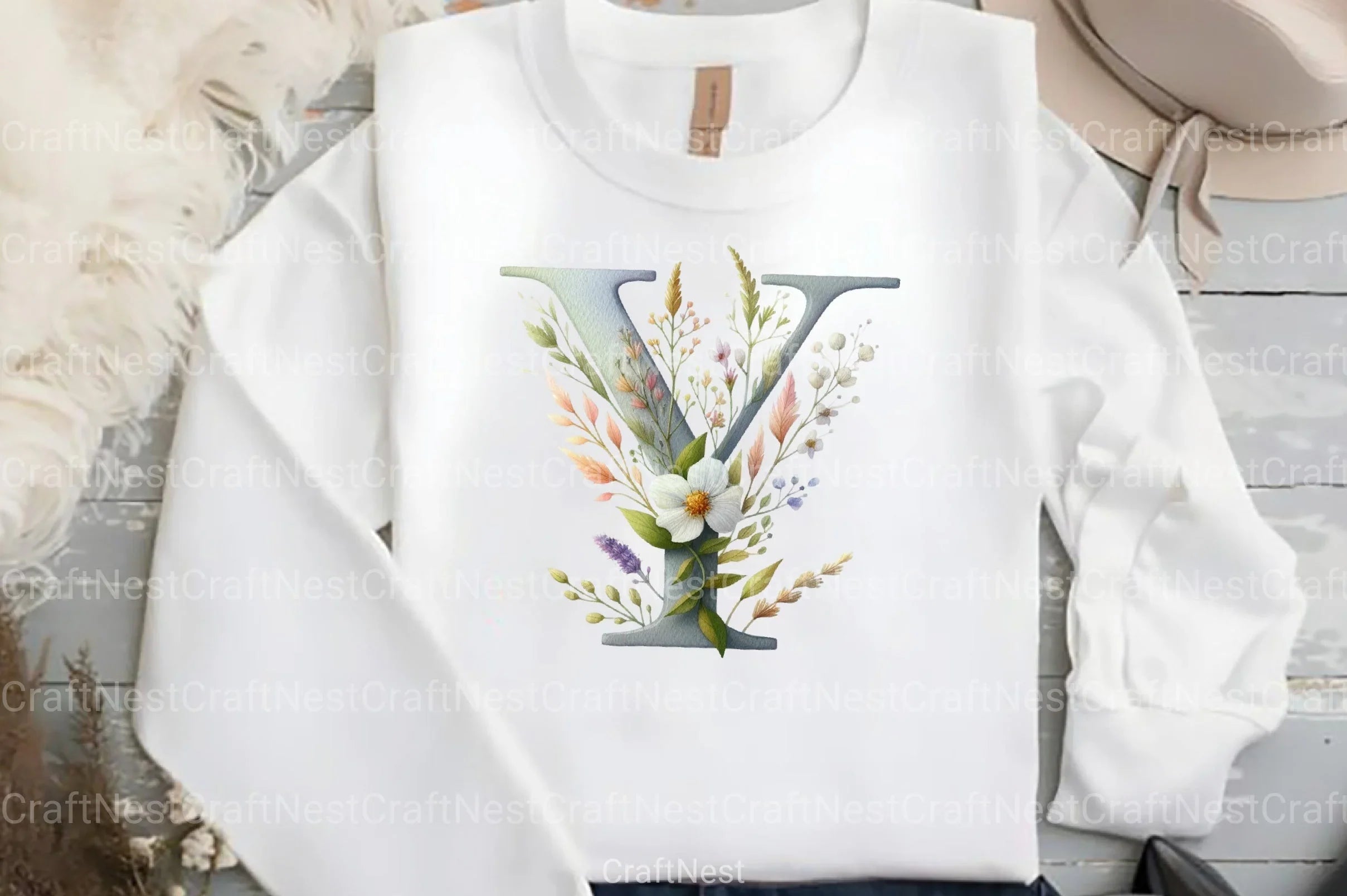 Floral Alphabet Letters Clipart Bundle - CraftNest - Digital Crafting and Art