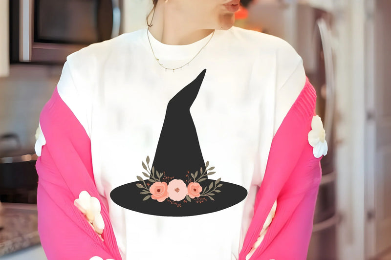 Witch Hat Peach Roses Halloween Clipart Bundle - CraftNest - Digital Crafting and Art