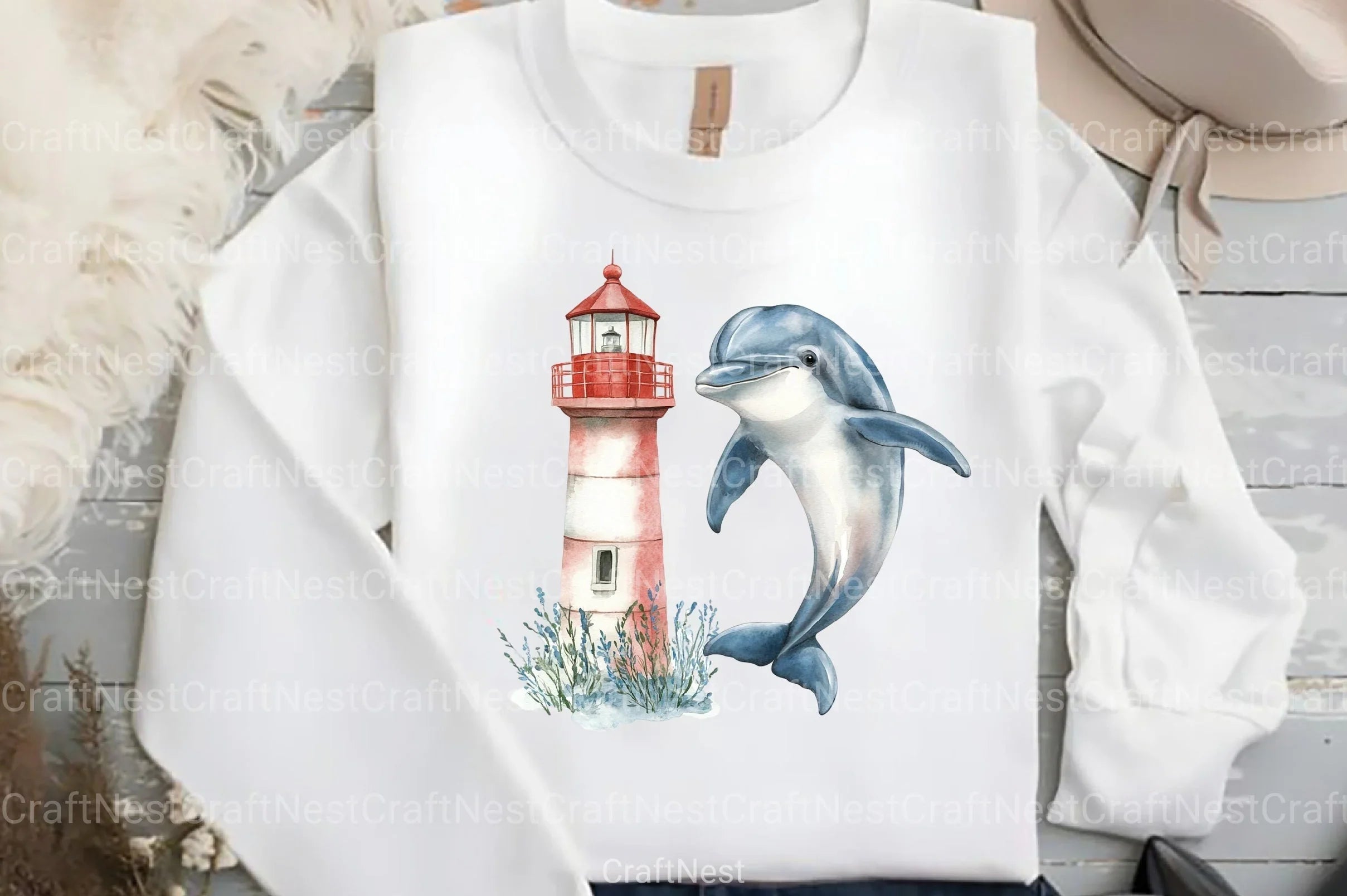 Summer Dolphin Clipart Bundle - CraftNest - Digital Crafting and Art