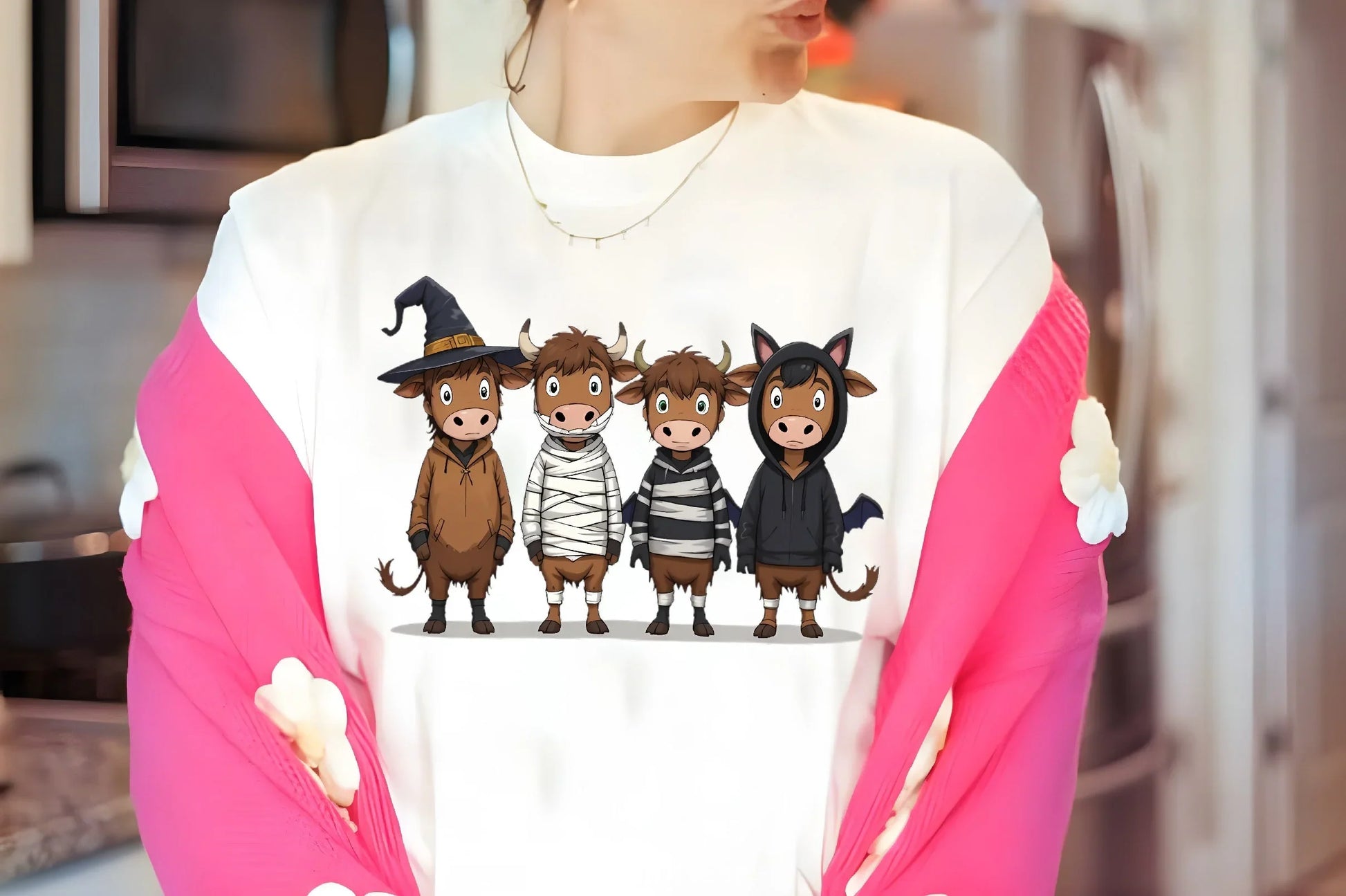 Cartoon Highland Cows Halloween Clipart Bundle - CraftNest - Digital Crafting and Art