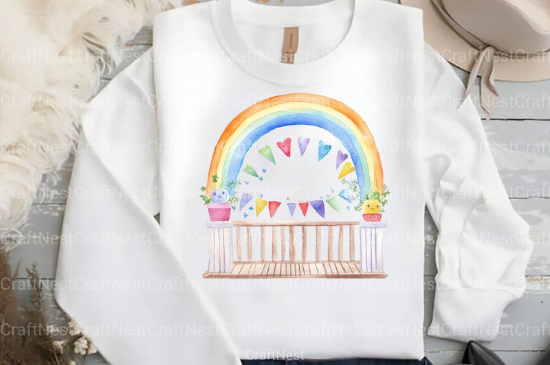 Rainbow 4th of July Clipart Bundle - CraftNest - Digital Crafting and Art