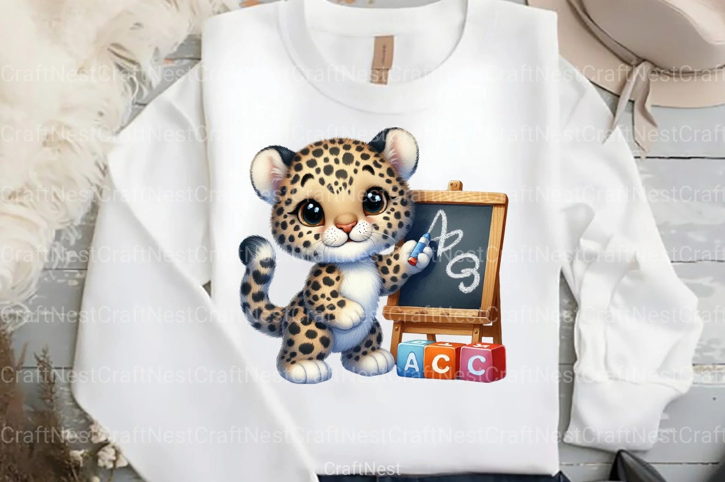 Baby Leopards Back to School Clipart Bundle - CraftNest - Digital Crafting and Art