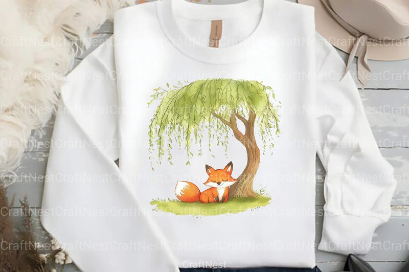 Cute Dreaming Fox Boho Clipart Bundle - CraftNest - Digital Crafting and Art
