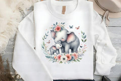 Spring Elephant Baby Clipart Bundle 1 - CraftNest - Digital Crafting and Art