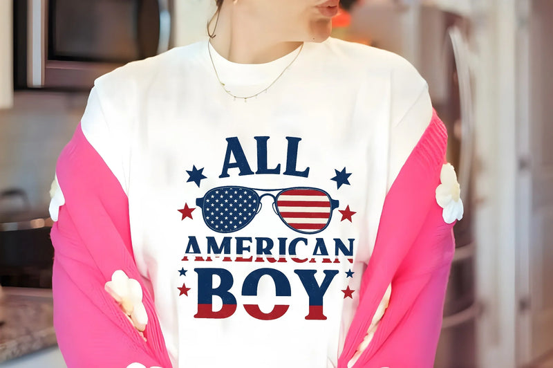 All American Boy Shirt 4th of July Clipart Bundle - CraftNest - Digital Crafting and Art