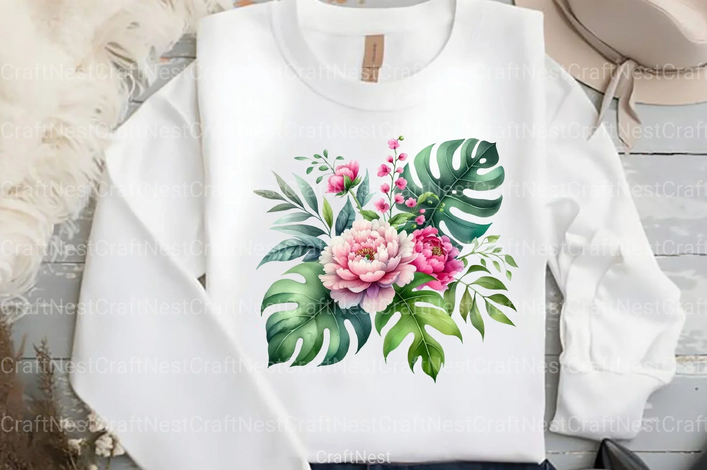 Pink and Green Summer Clipart Bundle 78 - CraftNest - Digital Crafting and Art