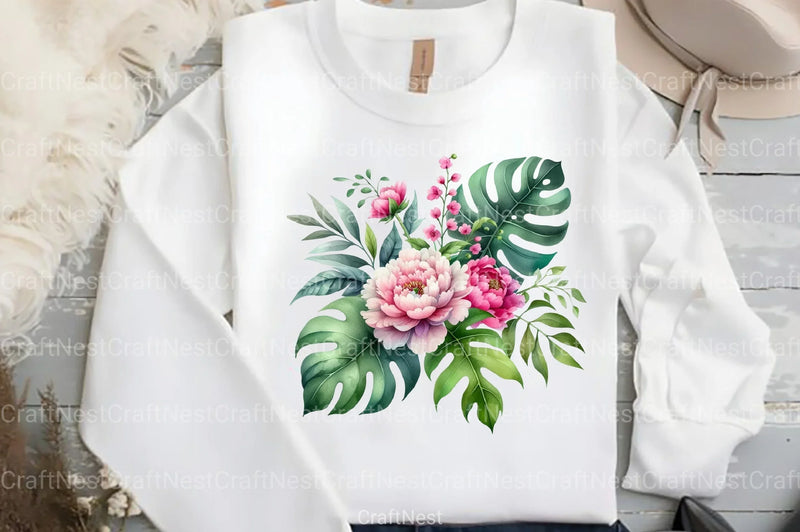 Pink and Green Summer Clipart Bundle 78 - CraftNest - Digital Crafting and Art