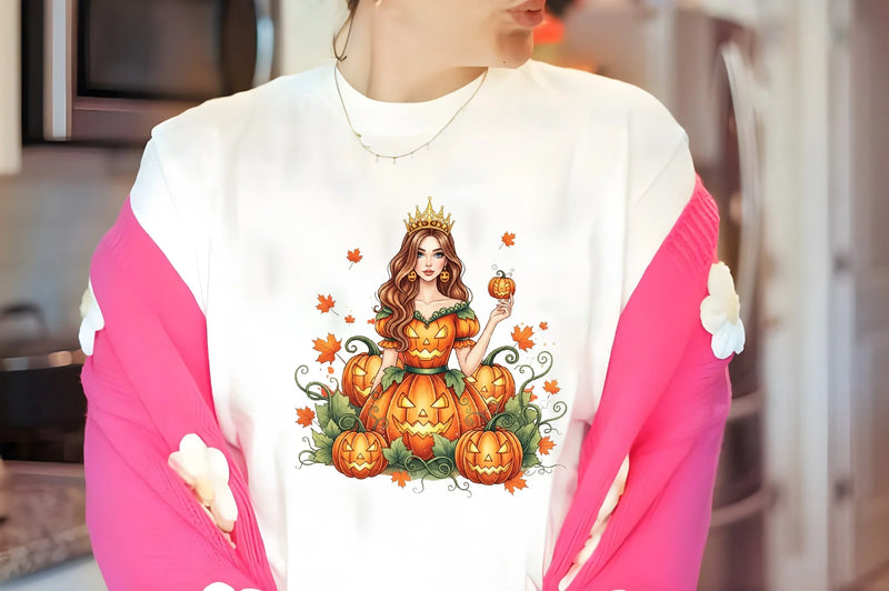 Halloween Pumpkin Princess Clipart Bundle - CraftNest - Digital Crafting and Art