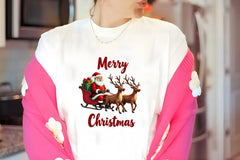 Vintage Santa Sleigh T Shirt Clipart Bundle - CraftNest - Digital Crafting and Art