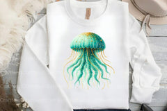 Gold & Teal Nautical Clipart Bundle - CraftNest - Digital Crafting and Art