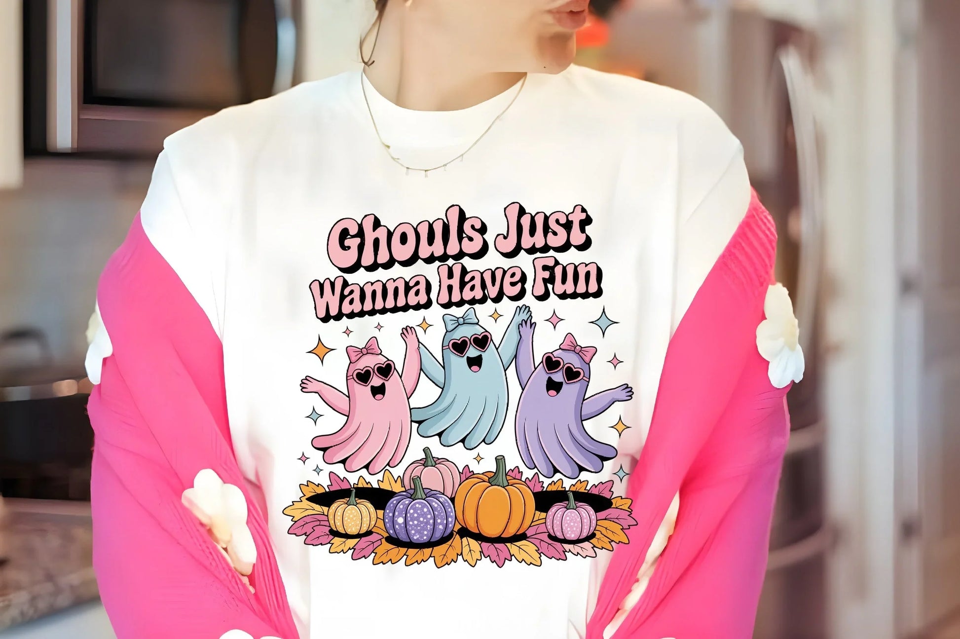 Pastel Ghosts Fall Leaves Clipart Bundle - CraftNest - Digital Crafting and Art