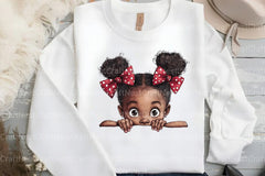 Peeking Black Girls Clipart Bundle 1 - CraftNest - Digital Crafting and Art