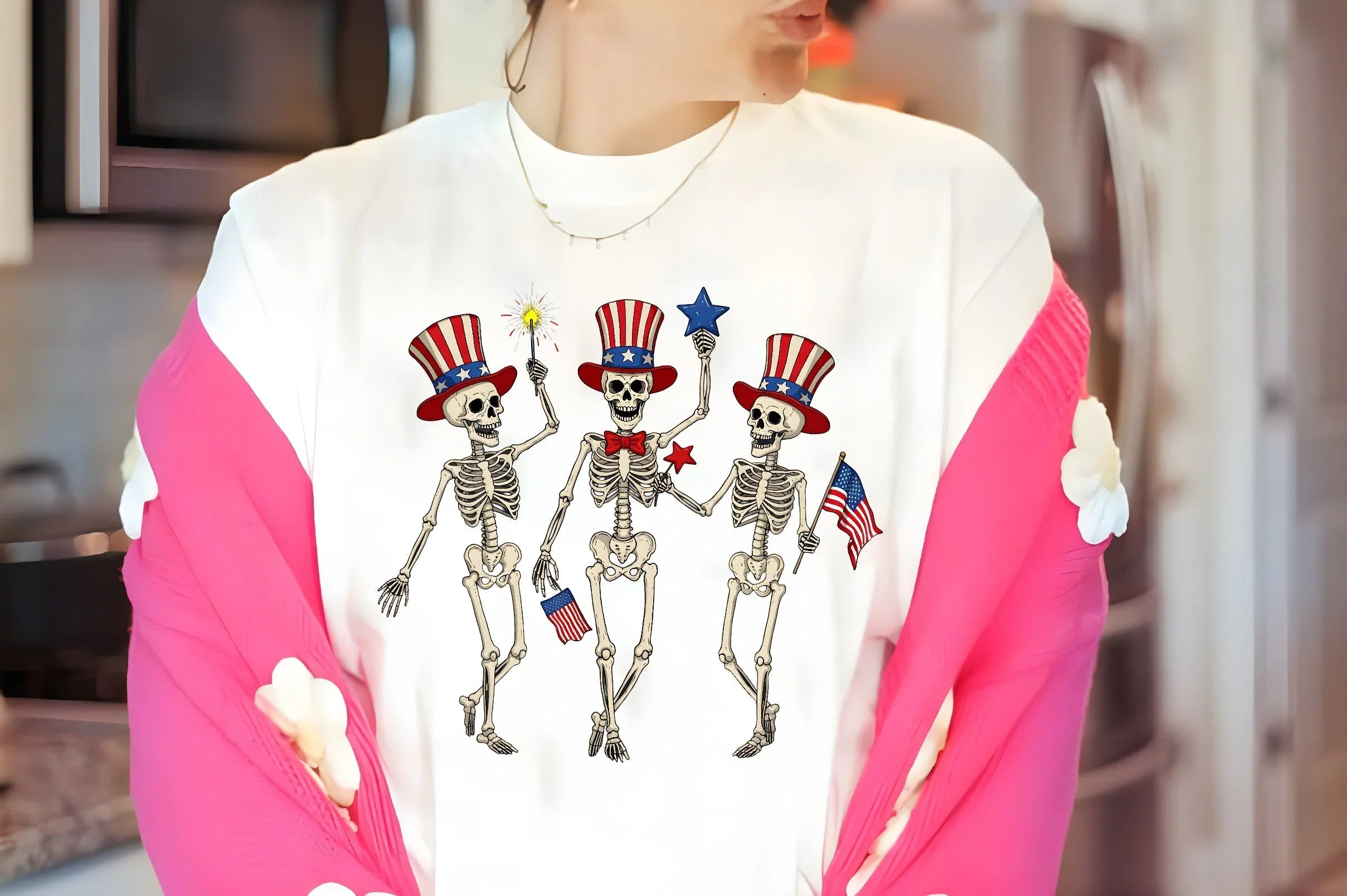 Dancing Skeleton Shirt 4th of July Clipart Bundle - CraftNest - Digital Crafting and Art