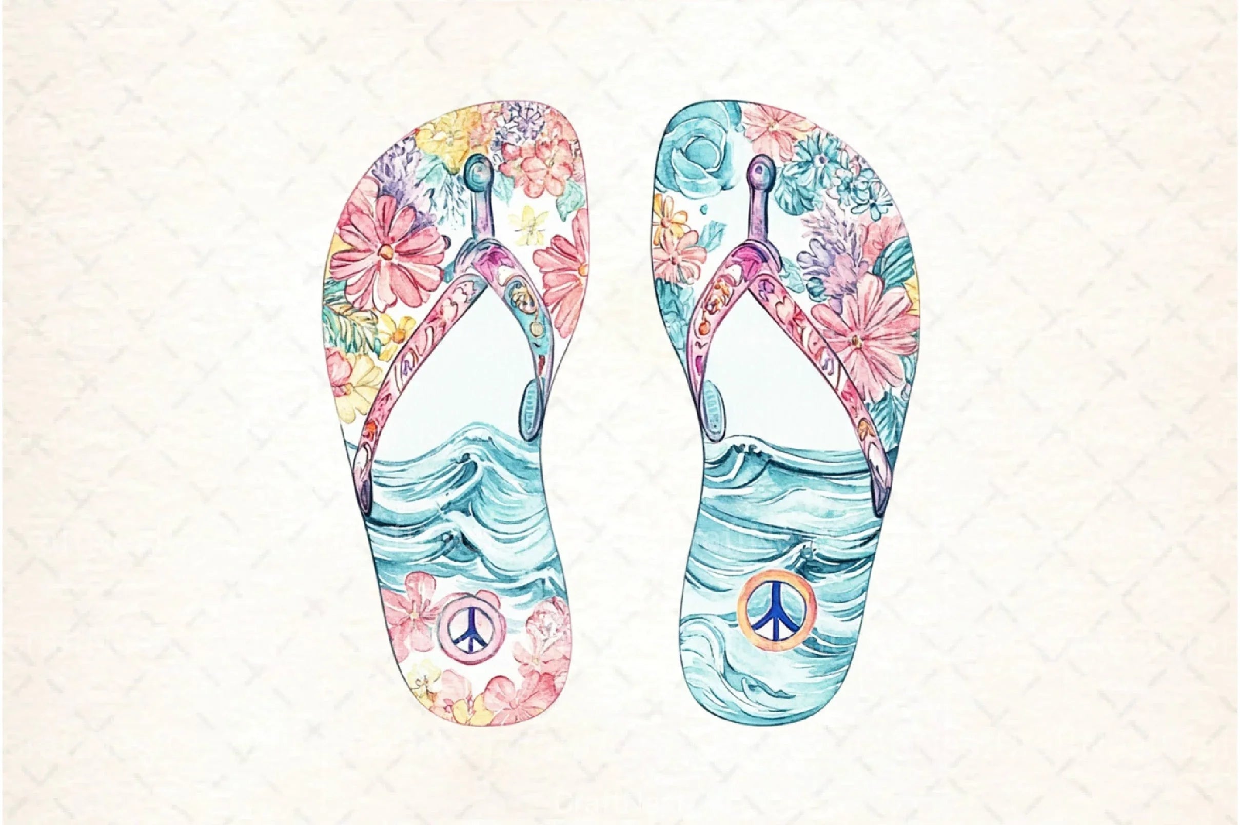 Retro Summer Flip Flops Clipart Bundle 77 - CraftNest - Digital Crafting and Art