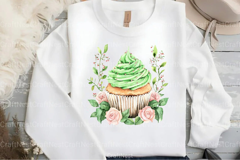 Floral Cupcake Clipart Bundle 99 - CraftNest - Digital Crafting and Art