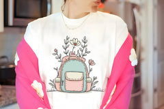 Cute Pink Floral Backpack Clipart Bundle - CraftNest - Digital Crafting and Art