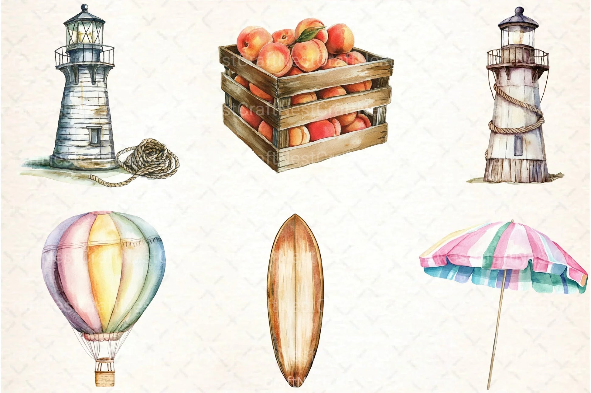 Summer Decorations Clipart Bundle - CraftNest - Digital Crafting and Art