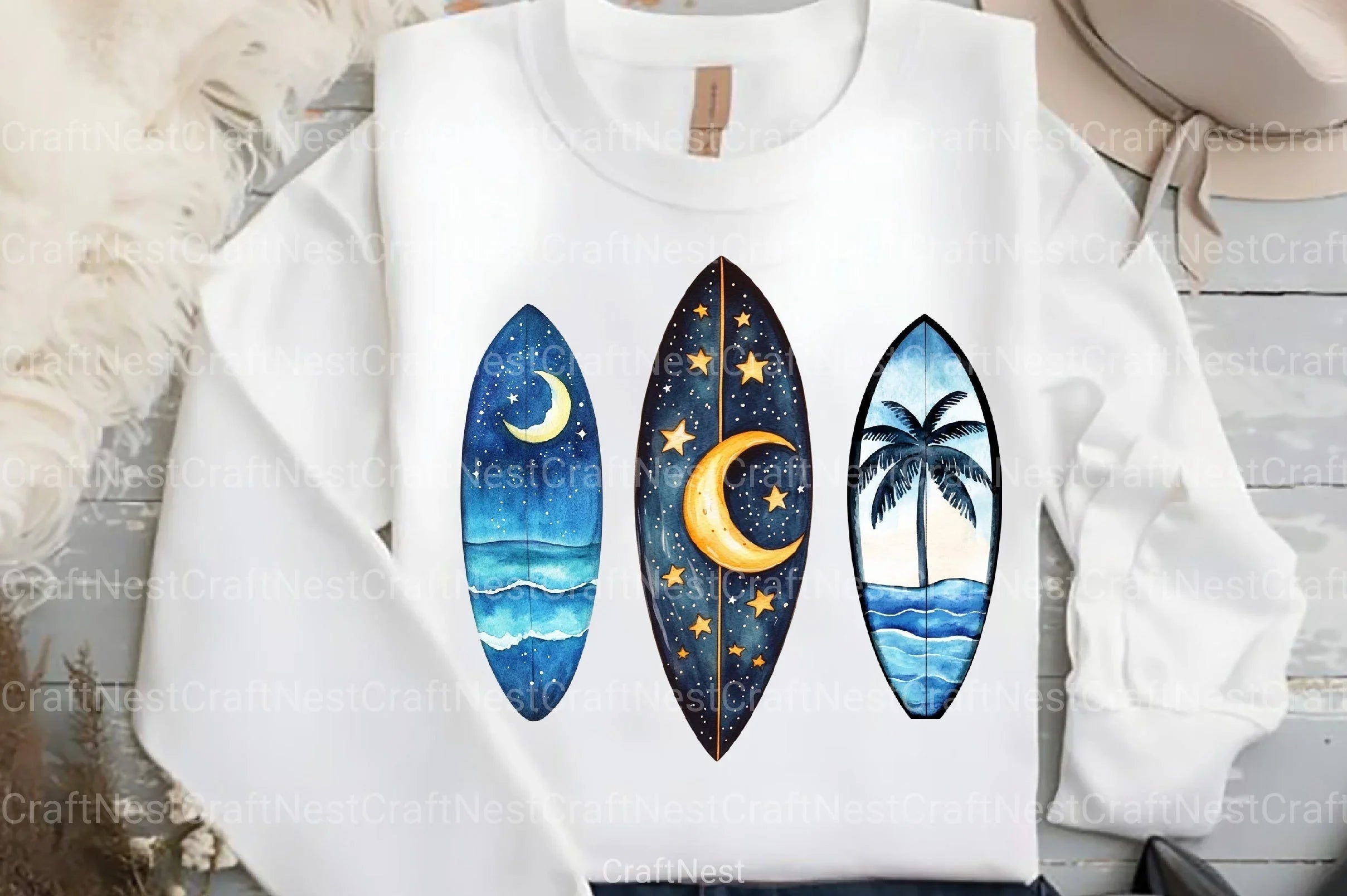 Summer Surfboard Clipart Bundle 99 - CraftNest - Digital Crafting and Art