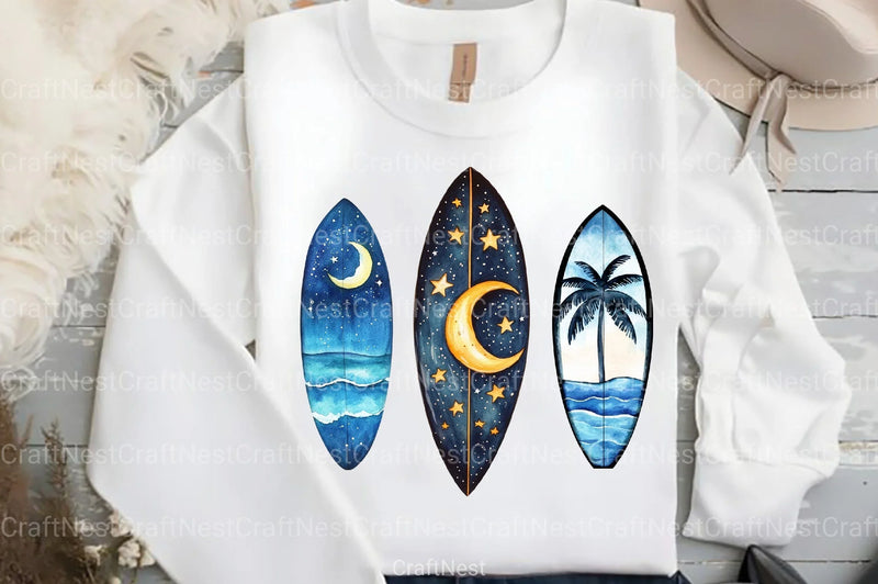 Summer Surfboard Clipart Bundle 99 - CraftNest - Digital Crafting and Art