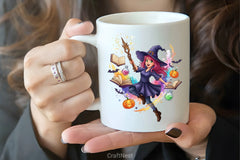 Energetic Halloween Witch Clipart Bundle - CraftNest - Digital Crafting and Art