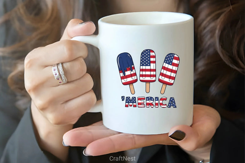 Fourth of July Ice Cream Shirt Clipart Bundle 3 - CraftNest - Digital Crafting and Art