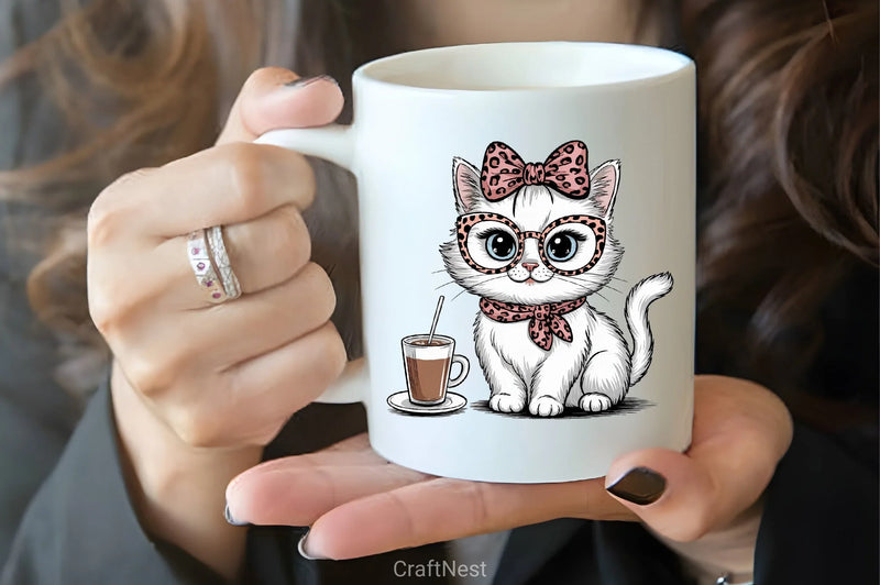 Bow Cat Clipart Bundle 1 - CraftNest - Digital Crafting and Art