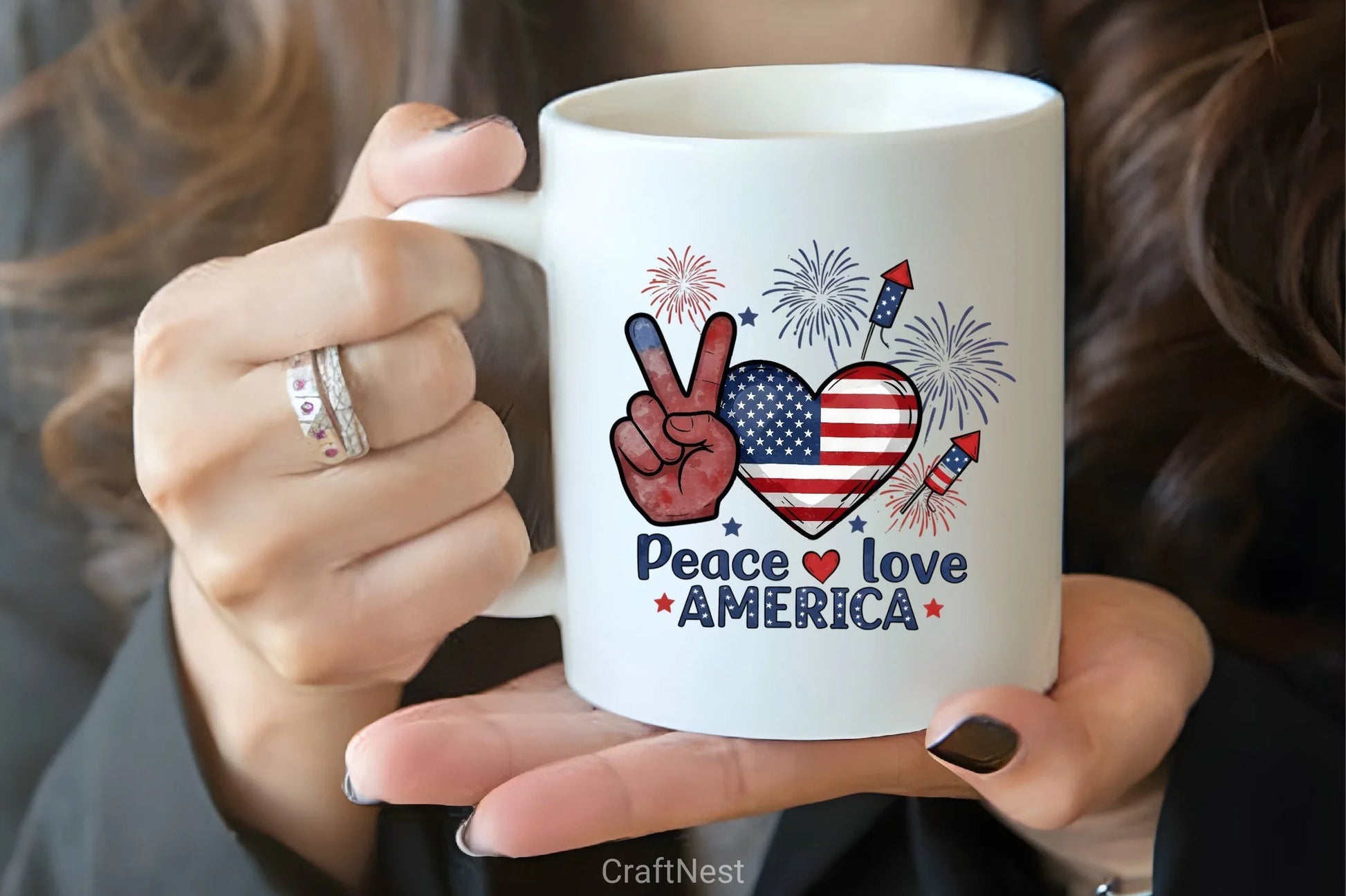 4th of July Peace Love Clipart Bundle - CraftNest - Digital Crafting and Art
