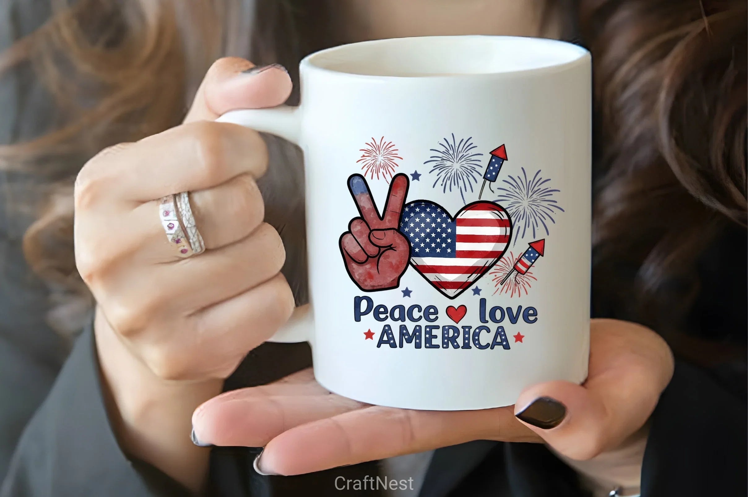 4th of July Peace Love Clipart Bundle - CraftNest - Digital Crafting and Art