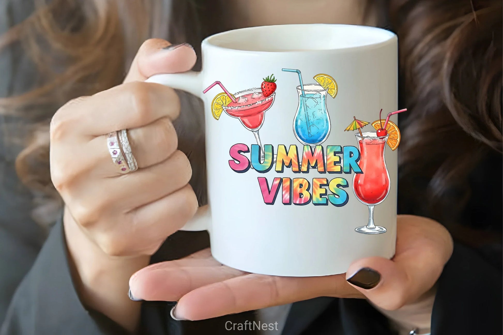 Summer Vibes Tie Dye Clipart Bundle - CraftNest - Digital Crafting and Art