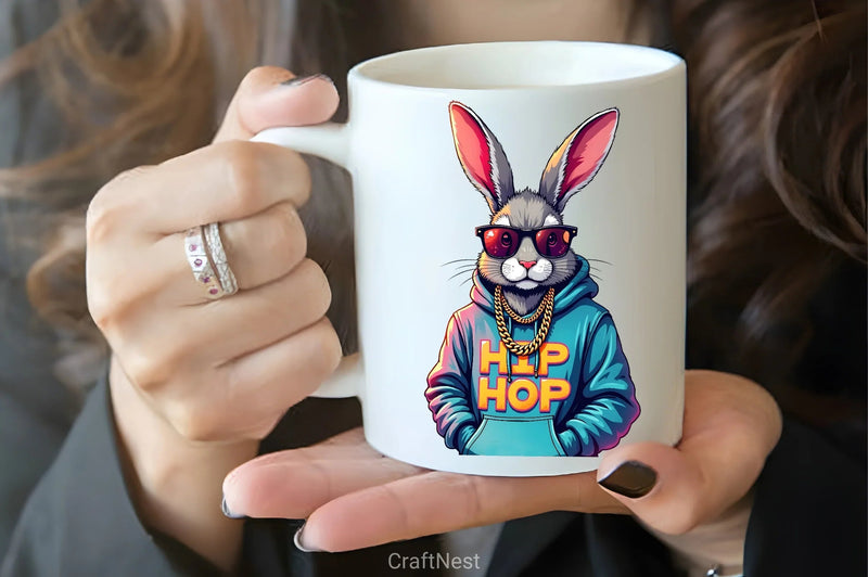 Hip Hop Bunny Easter Clipart Bundle 2 - CraftNest - Digital Crafting and Art